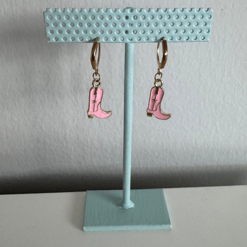 Cowboy Boots Drop Earrings | Western-Themed Statement Dangle Earrings